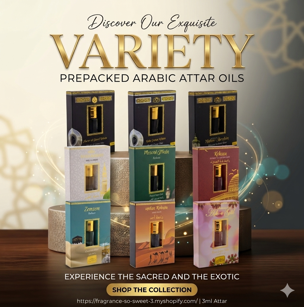 Prepacked Arabic Attar Oils 3ml.